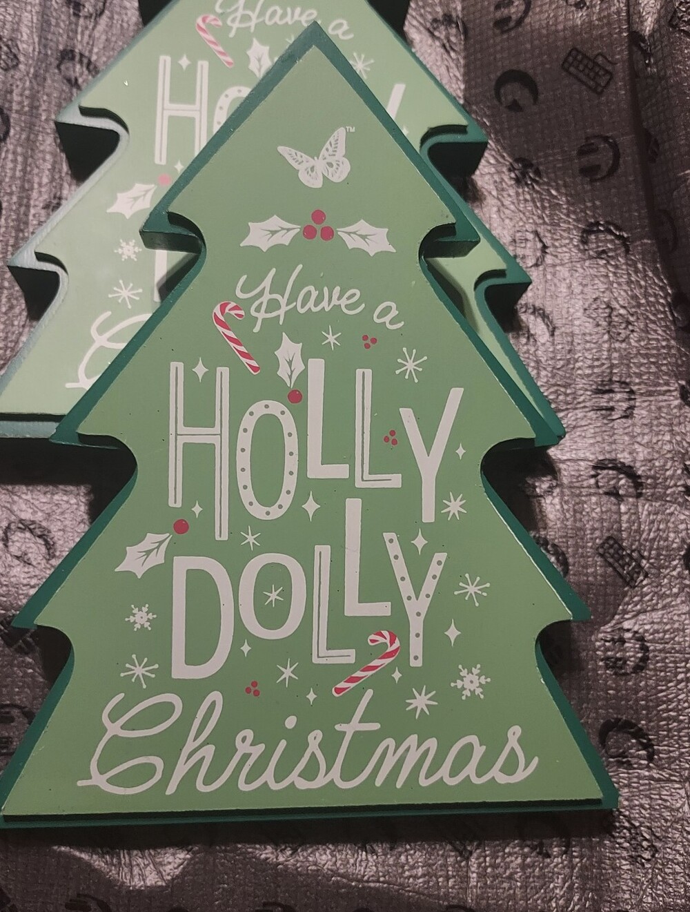 Have a Holly Dolly Christmas Tree Sign - Light Green Holiday Decor